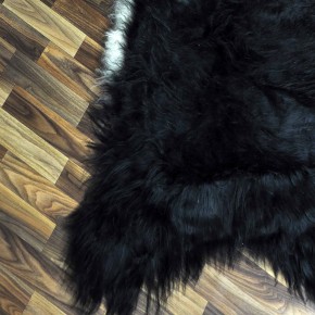 XXXL ÖKO Island Schaffell schwarzbraun weiß 130x80 Lammfell #9102
