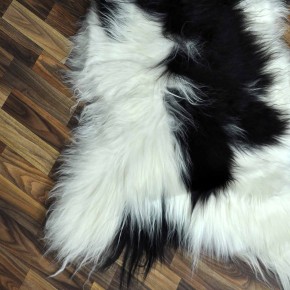 XXL ÖKO Island Schaffell beige schwarzbraun 120x80 #9103