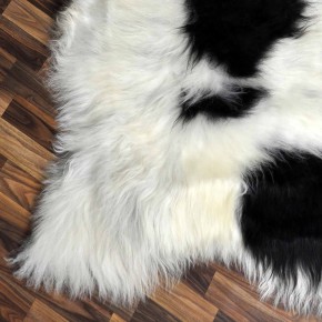 XXXL ÖKO Island Schaffell beige schwarzbraun 130x90 #9105