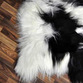 XXL ÖKO Island Schaffell beige schwarzbraun 125x80 #9106