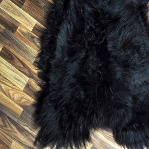 XXL ÖKO Island Schaffell schwarzbraun 125x70 Krampus #9120