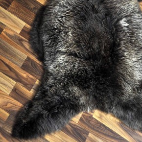 XL ÖKO Schaffell Lammfell braun grau 110x70 Sheepskin #9136