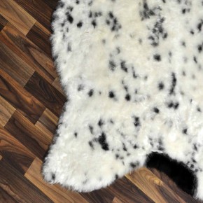 XXL ÖKO Lammfell Schaffell Fell beige schwarzbraun 120x75 geschoren #9188