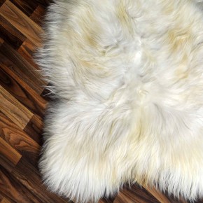 XXL ÖKO Island Schaffell creme weiß braun 125x75 Krampus #9202