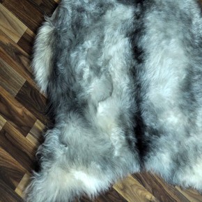 XXL ÖKO Lammfell Schaffell Fell grau beige 125x80 geschoren #9261
