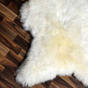 XXL ÖKO echtes Schaffell Lammfell weiß 125x80 Geschenk #9293