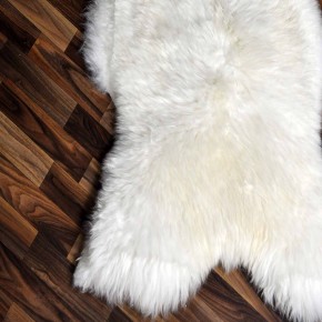 XXXL ÖKO echtes Schaffell Lammfell weiß 135x80 riesig Camping #9294