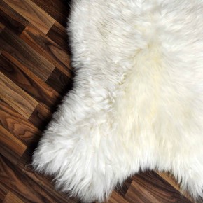 XXL ÖKO echtes Schaffell Lammfell weiß 125x80 Geschenk #9297