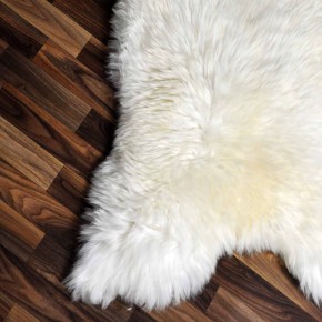 XXL ÖKO echtes Schaffell Lammfell weiß 125x75 Geschenk #9298