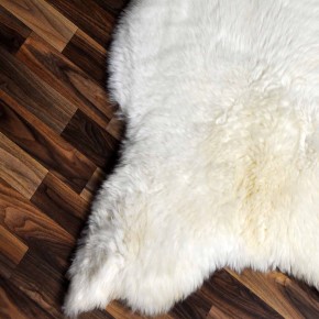 XXL ÖKO echtes Schaffell Lammfell weiß 125x75 Geschenk #9306