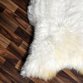 XXL ÖKO echtes Schaffell Lammfell weiß 125x75 Geschenk #9311