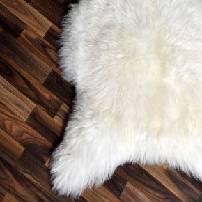 XXL ÖKO echtes Schaffell Lammfell weiß 120x80 Geschenk #9315