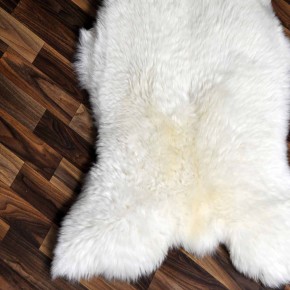 XXL ÖKO echtes Schaffell Lammfell weiß 125x80 Geschenk #9317