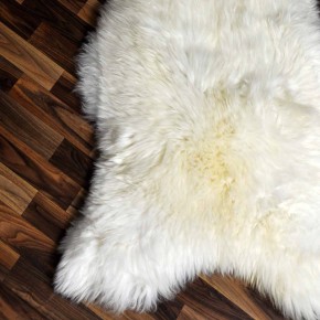 XXXL ÖKO echtes Schaffell Lammfell weiß 135x75 riesig Camping #9321