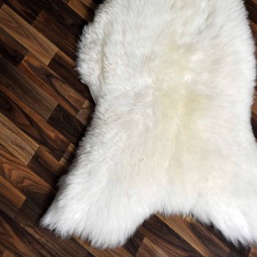 XXL ÖKO echtes Schaffell Lammfell weiß 125x80 Geschenk #9329