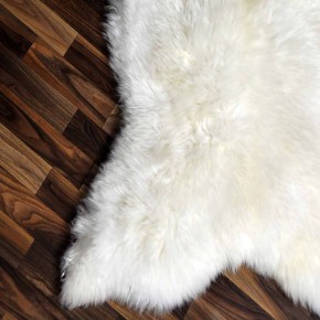 XXL ÖKO echtes Schaffell Lammfell weiß 125x85 Wikinger Pelz #9336