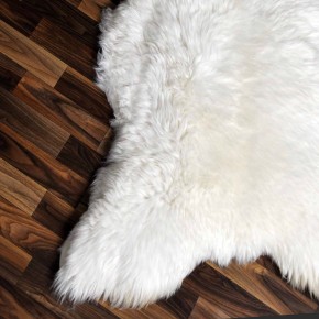 XXXL ÖKO echtes Schaffell Lammfell weiß 130x80 riesig Camping #9338