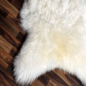 XXL ÖKO echtes Schaffell Lammfell weiß 125x85 Wikinger Pelz #9339