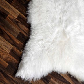 XXXL ÖKO echtes Schaffell Lammfell weiß 130x75 riesig Camping #9344