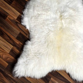 XXXL ÖKO echtes Schaffell Lammfell weiß 130x80 riesig Camping #9348