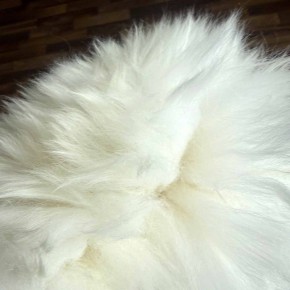 XXXL ÖKO echtes Schaffell Lammfell weiß 130x80 riesig Camping #9333