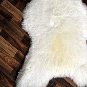 XXXL ÖKO echtes Schaffell Lammfell weiß 135x75 riesig Camping #9362
