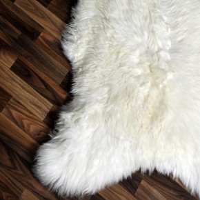 XXXL ÖKO echtes Schaffell Lammfell weiß 130x80 riesig Camping #9365