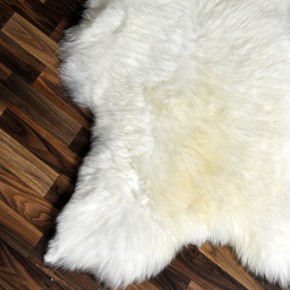 XXL ÖKO echtes Schaffell Lammfell weiß 120x80 Teppich Pelz #9370