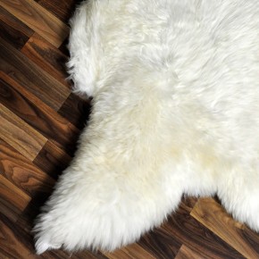 XXL ÖKO echtes Schaffell Lammfell weiß 120x80 Teppich Pelz #9372