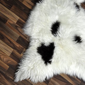 XXL ÖKO Schaffell Lammfell beige braun 125x80 Couch Auflage #9382