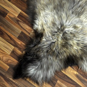 XXL ÖKO Schaffell Lammfell beige braun 125x85 Couch Auflage #9401