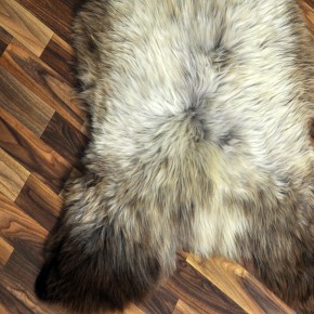 XL ÖKO Schaffell Lammfell beige braun 110x80 Couch Auflage #9421