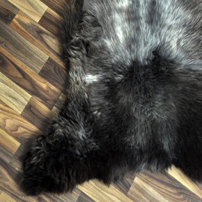 XXL ÖKO Schaffell Lammfell braun grau 120x80 Couch Auflage #9447