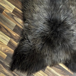 XXL ÖKO Schaffell Lammfell braun grau 125x80 Couch Auflage #9453