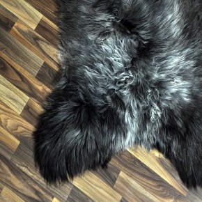 XXL ÖKO Schaffell Lammfell braun grau 125x80 Couch Auflage #9457