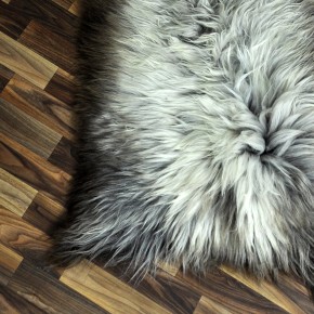 XL ÖKO Schaffell Lammfell braun beige 110x80 Couch Auflage #9463