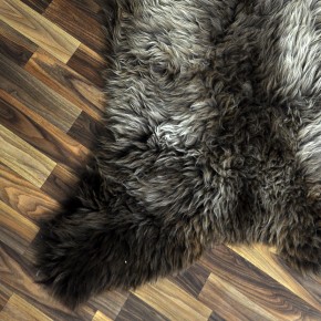 XXXL ÖKO Schaffell Lammfell braun beige 130x85 Couch Auflage #9465