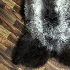 XXL ÖKO Schaffell Lammfell braun grau 125x80 Couch Auflage #9466