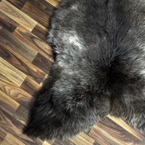 XXL ÖKO Schaffell Lammfell braun grau 125x80 Couch Auflage #9469