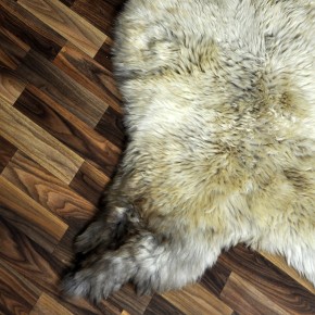 XXL ÖKO Schaffell Lammfell beige braun 120x80 Couch Auflage #9483