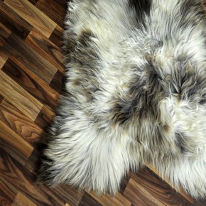 XXL ÖKO Schaffell Lammfell beige braun 125x80 Couch Auflage #9486