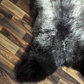 XXL ÖKO Schaffell Lammfell braun grau 120x75 Couch Auflage #9500