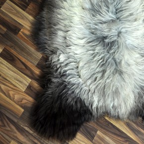XXXL ÖKO Schaffell Lammfell braun grau beige 130x85 riesig #9503