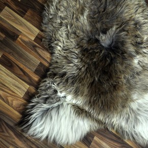 XXXL ÖKO Schaffell Lammfell braun beige 135x80 Couch Auflage #9513