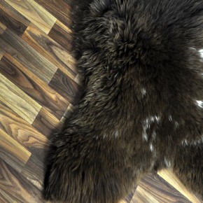 XXL ÖKO Schaffell Lammfell braun beige 125x80 Couch Auflage #9518