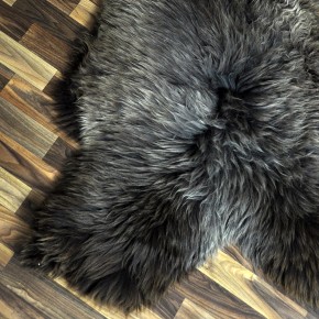 XXL ÖKO Schaffell Lammfell braun grau 125x85 Couch Auflage #9519