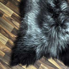 XXL ÖKO Schaffell Lammfell braun grau 125x80 Couch Auflage #9520