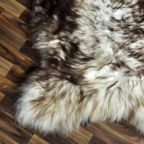 XXL ÖKO Island Schaffell weiß braun geflammt 125x80 #9605