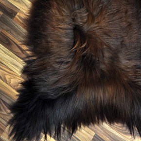 XXXL ÖKO Island Schaffell schwarz braun geflammt 130x80 Feuer Kamin #9628