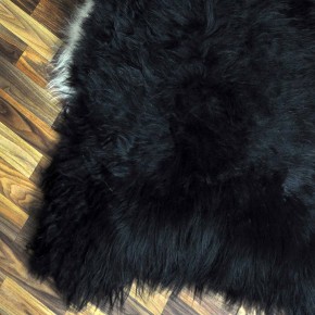 XXXL ÖKO Island Schaffell schwarzbraun weiß 150x90 riesig #9680